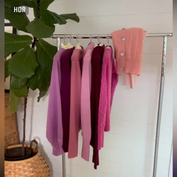 TSE Burgundy Cashmere Cardigan with Stud Detailing – Size Small - Picture 6 of 8